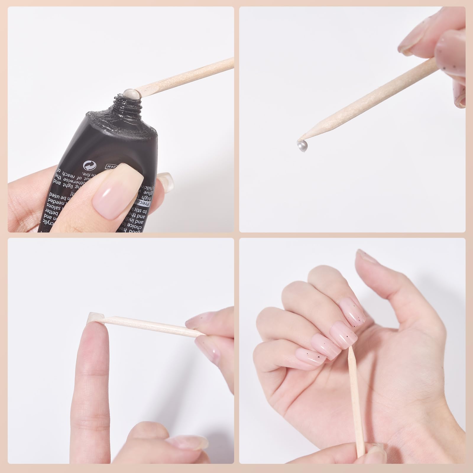 siyuwuro orange wood nail stick supports nail art rhinestone pickup
