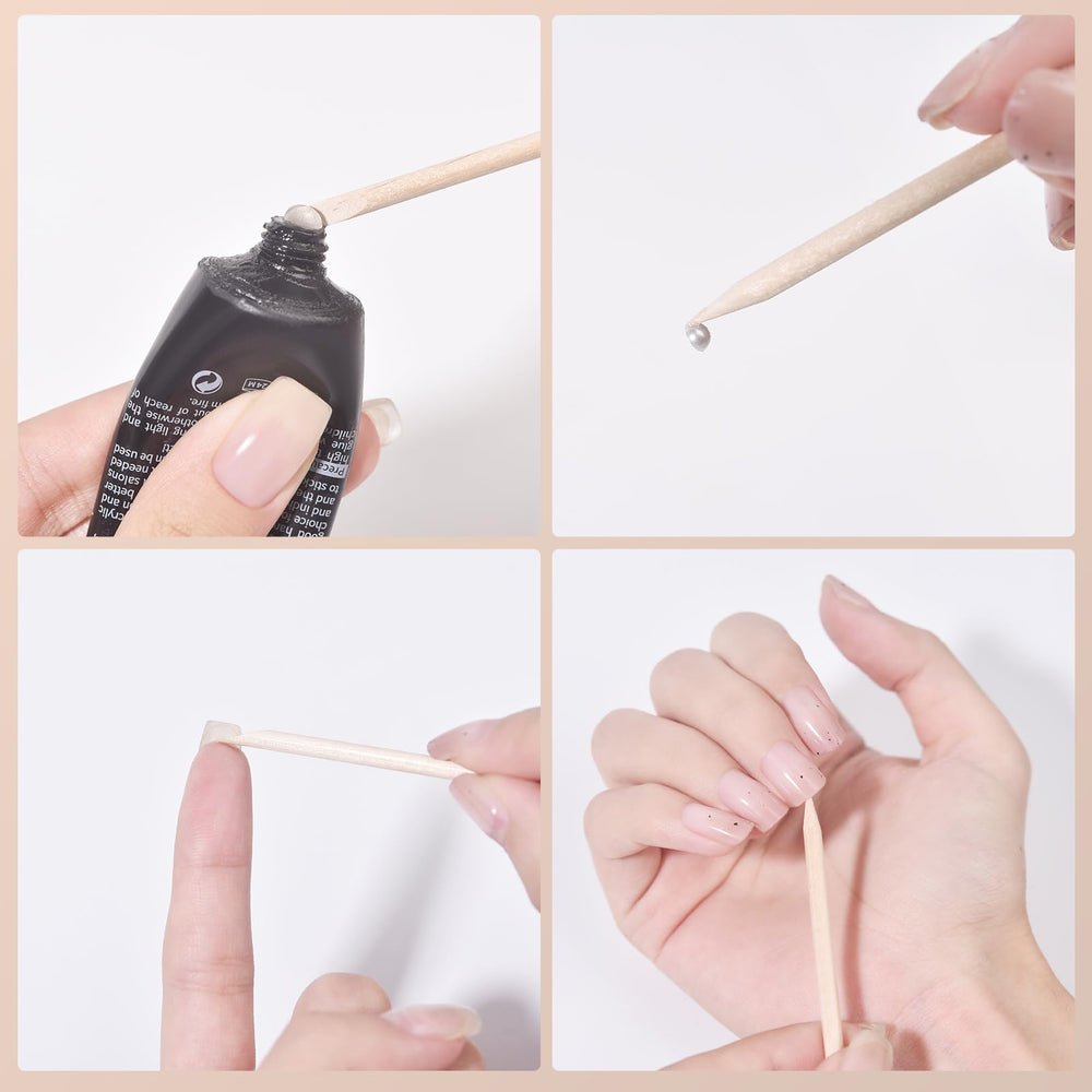 siyuwuro orange wood nail stick supports nail art rhinestone pickup