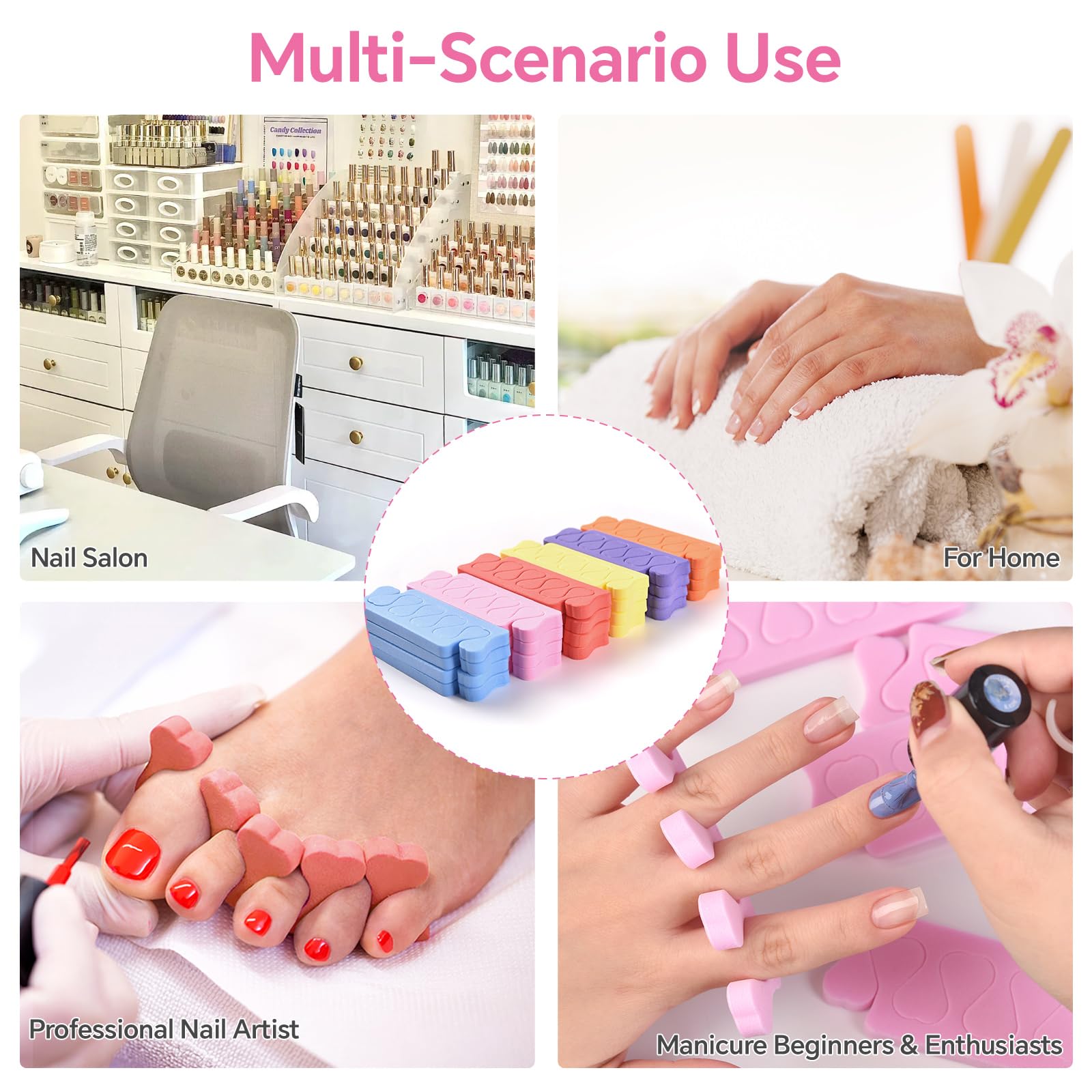 Siyuwuro orange foam toe separators for easier polish application