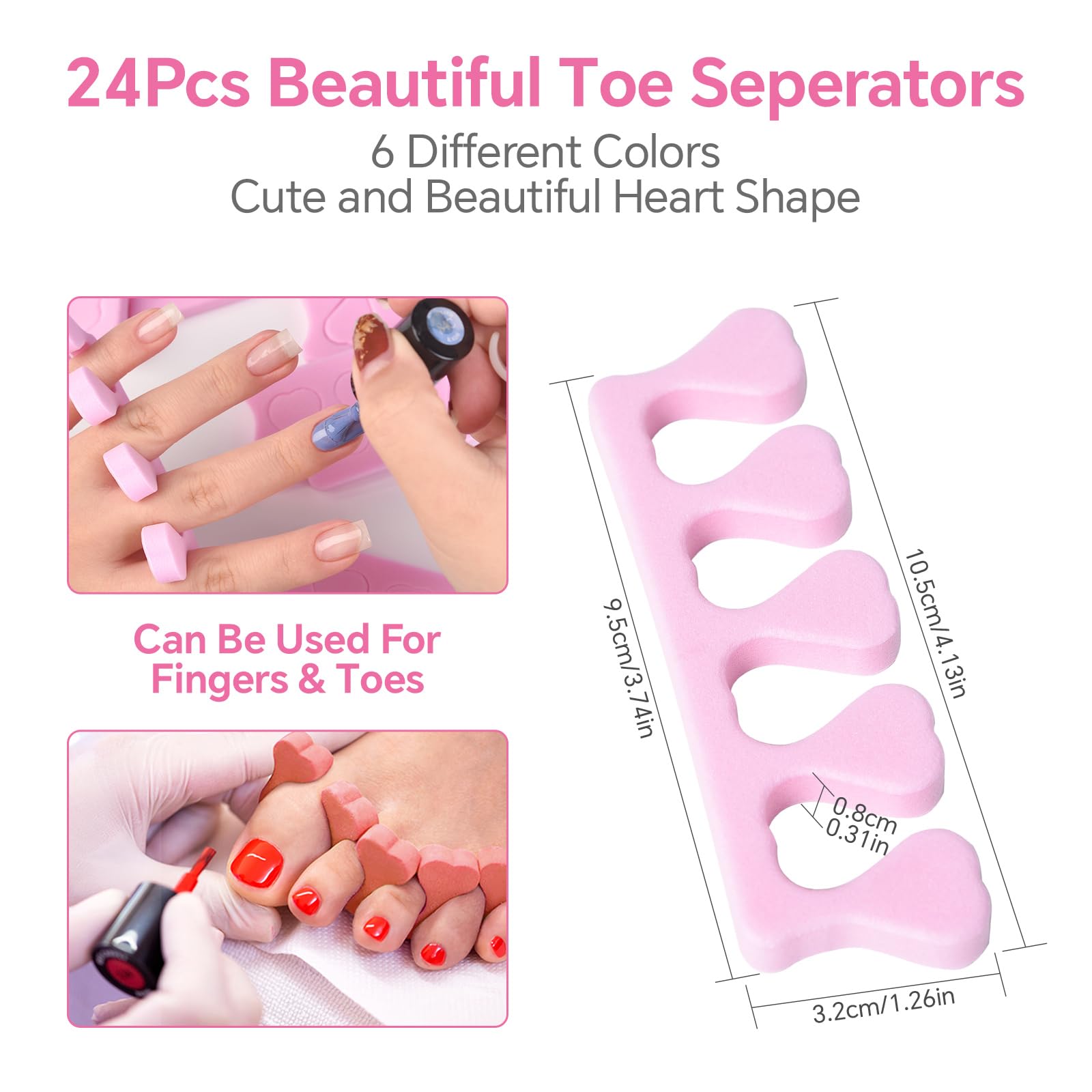 Siyuwuro soft foam toe spacers purple for comfortable pedicures