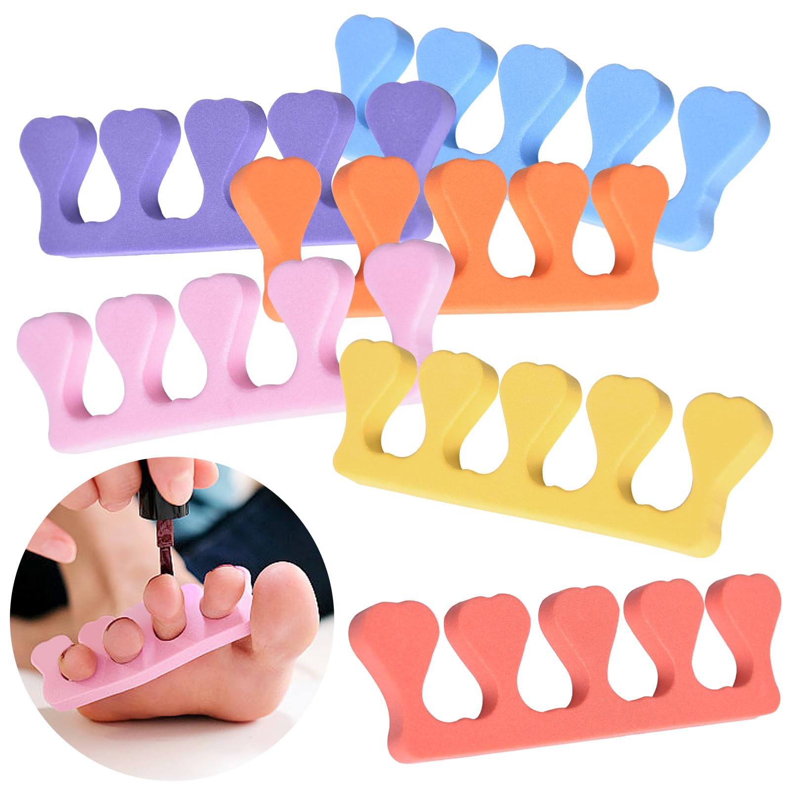 Siyuwuro red foam toe separators for spa and salon use