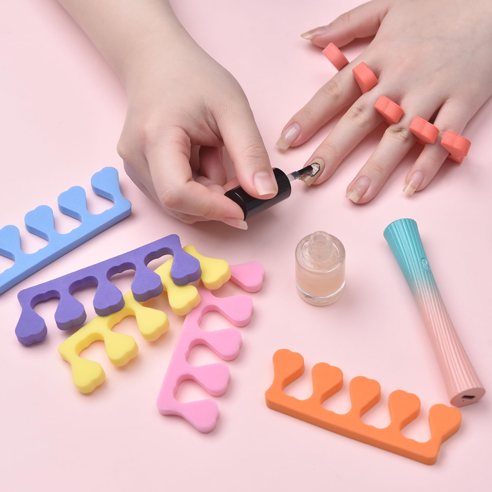 Siyuwuro yellow toe spacers for travel friendly nail care routines