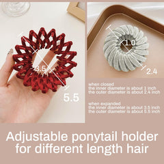 Sizobi Bird Nest Magic Hair Clip open to adjust for hair size