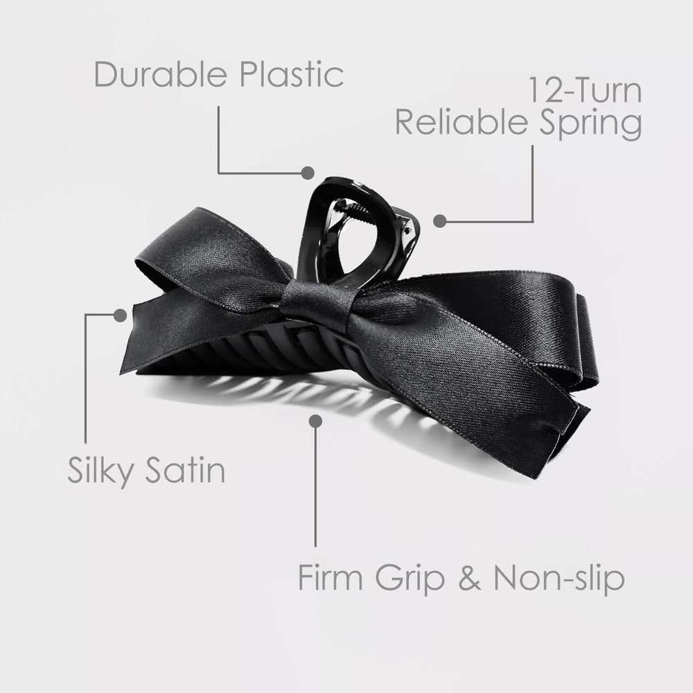Sizobi bow clip two-pack front view demonstrating versatile styling options