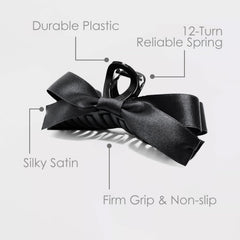 Sizobi bow clip two-pack front view demonstrating versatile styling options