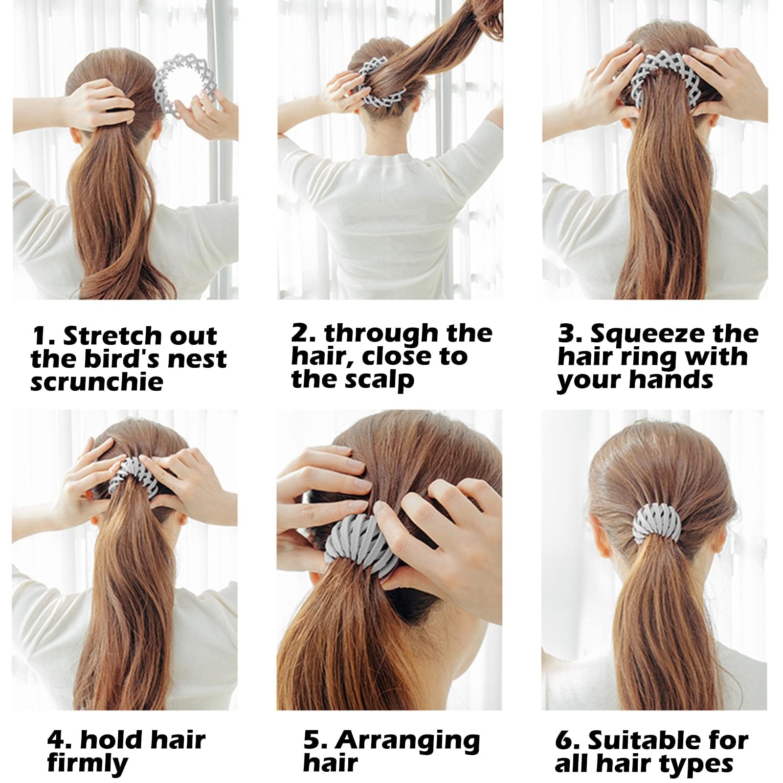 Sizobi clip cabello nido mágico versátil para fiestas y uso diario.