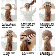 Sizobi clip cabello nido mágico versátil para fiestas y uso diario.