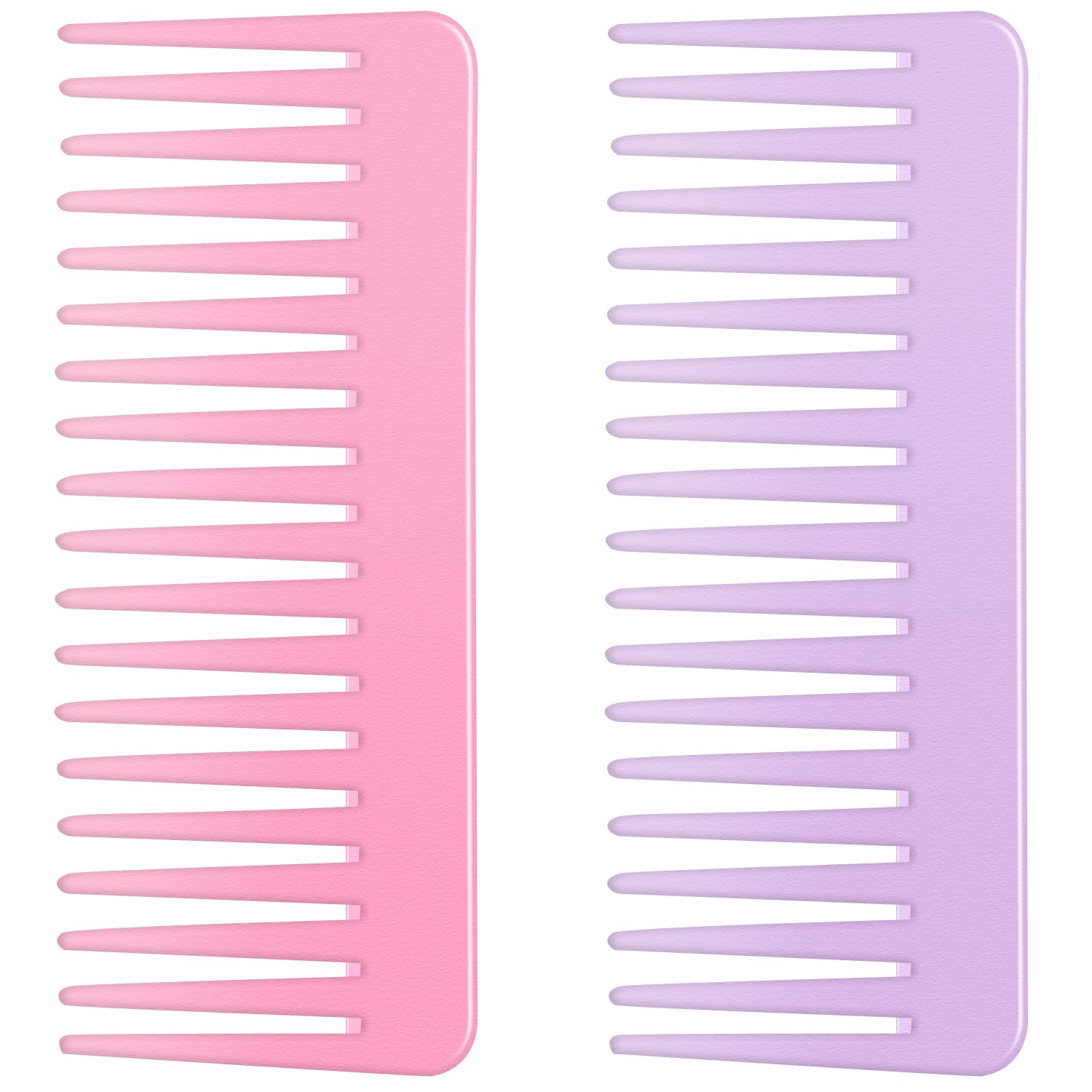 SJLCYZS pink wide tooth comb with gentle teeth for easy detangling.