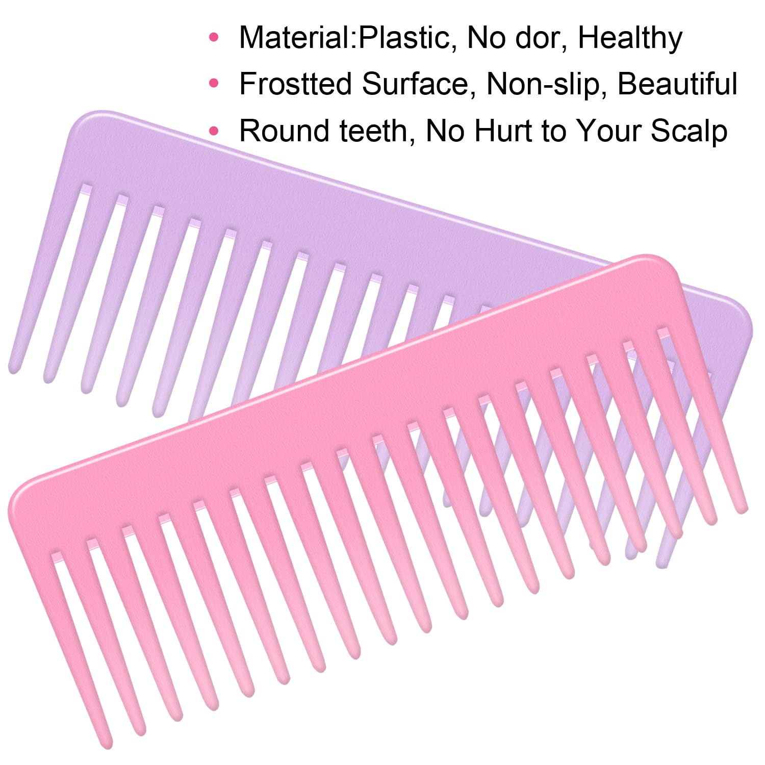 Close-up of SJLCYZS rounded teeth to minimize scalp tugging.