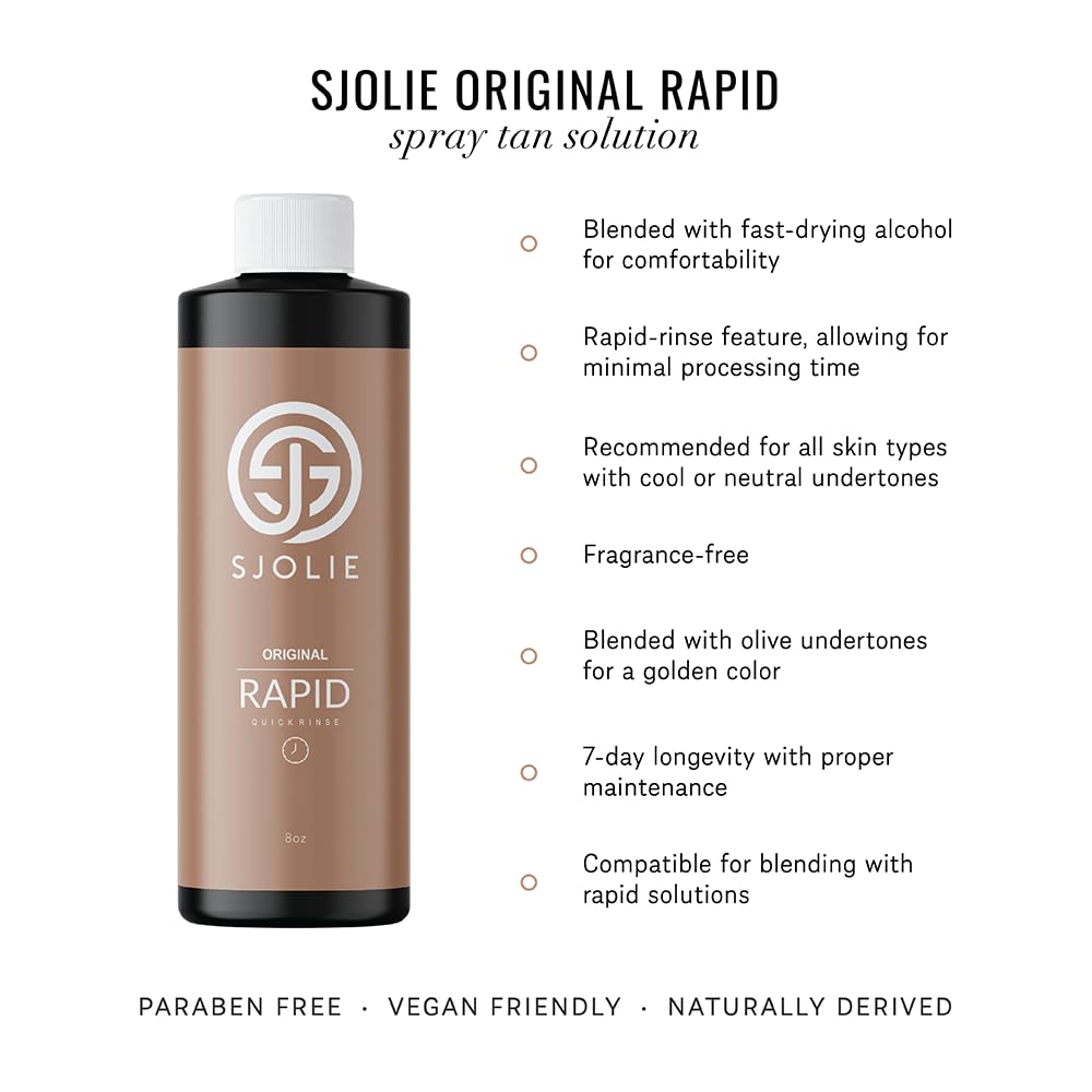 Close-up of the SJOLIE Rapid Spray Tan nozzle showing even spray delivery