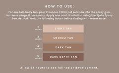 SJOLIE olive-base formula highlights skincare-friendly tan.