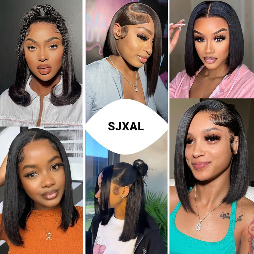 SJXAL human-hair bob wig ideal for black women seeking versatile daily or event looks