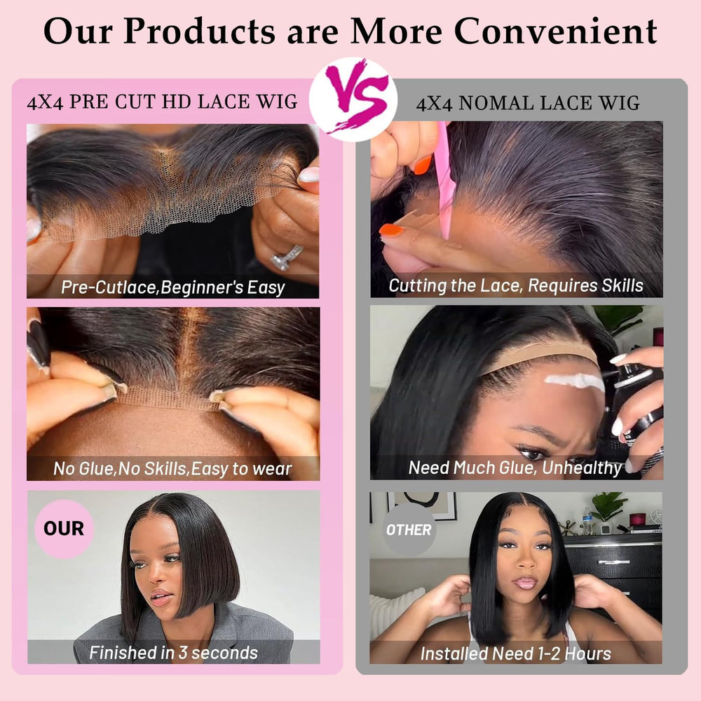 SJXAL invisible HD lace offers breathable cap and seamless edge for a natural look