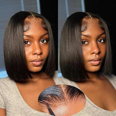 SJXAL short bob wig straight 8 inch for easy daily wear and natural-looking style