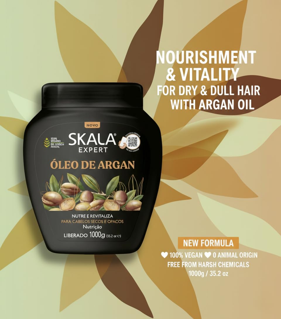 Aplicación en las manos con SKALA Argan, aceite ligero para brillo.