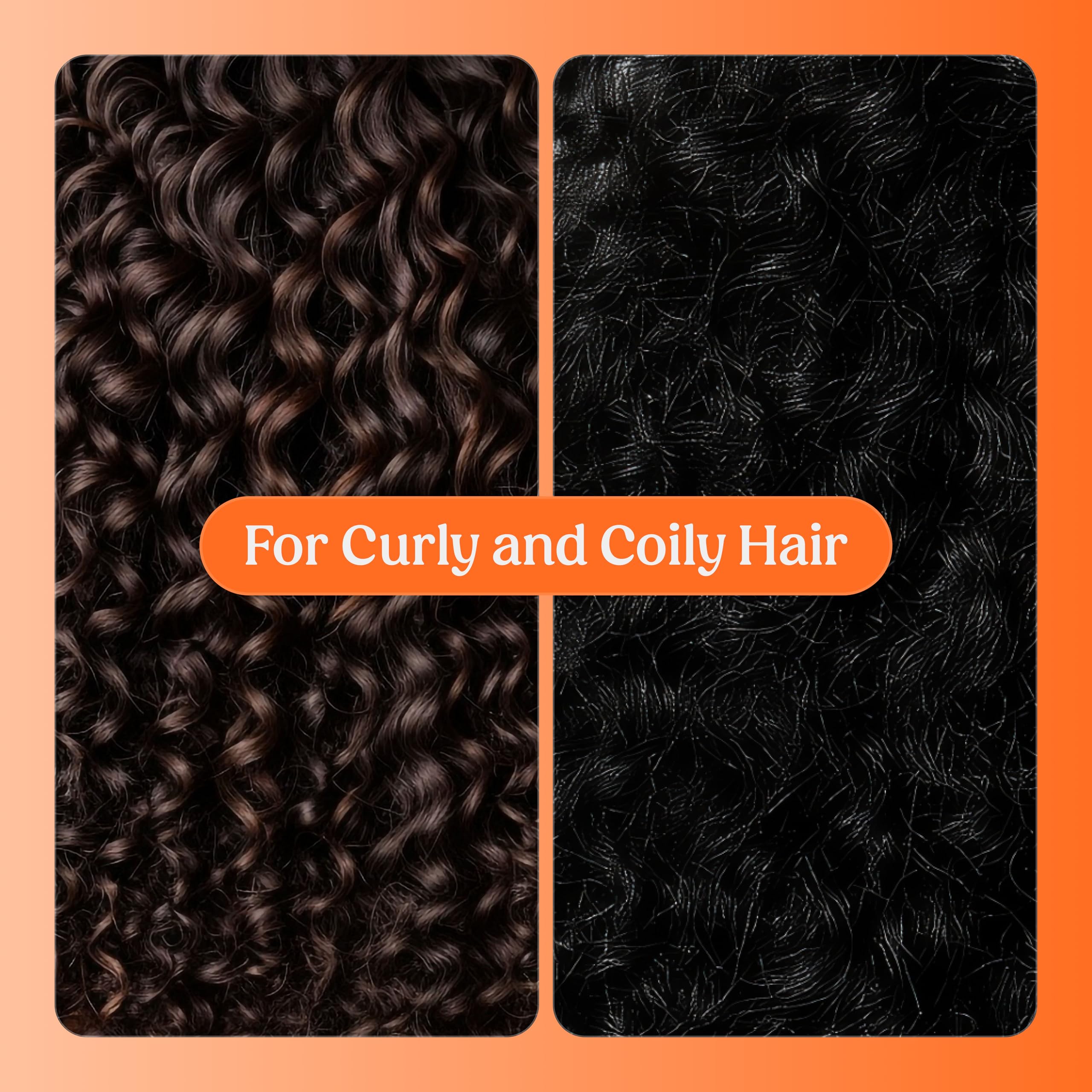 SKALA coily hair application demonstrates lightweight hydration and frizz control