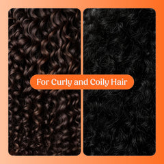 SKALA coily hair application demonstrates lightweight hydration and frizz control