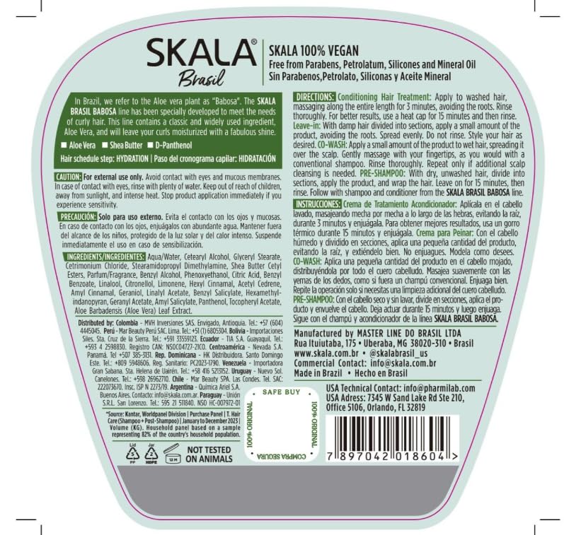 Skala Babosa hidratación profunda para uso diario y control del frizz