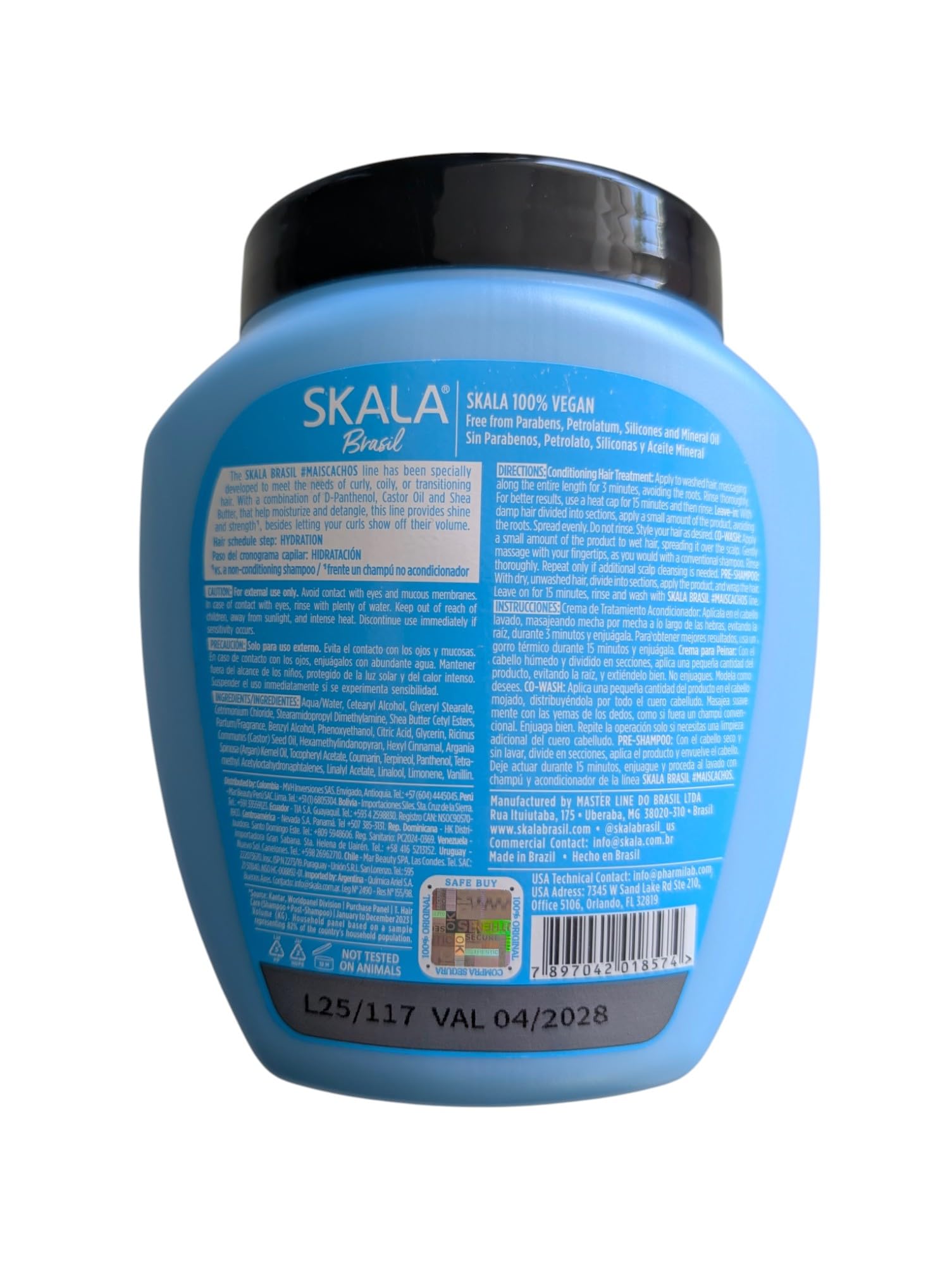 SKALA dos-pack ingredientes Karité nutren el cabello y aportan hidratación.