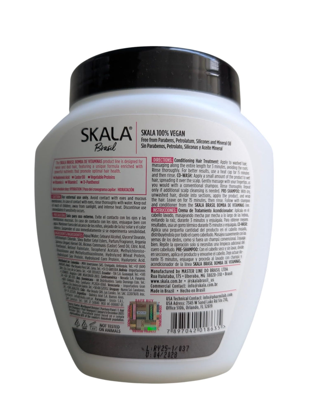 Skala Expert Bomba de Vitaminas, uso diario para fortalecer el cabello y aportar brillo.