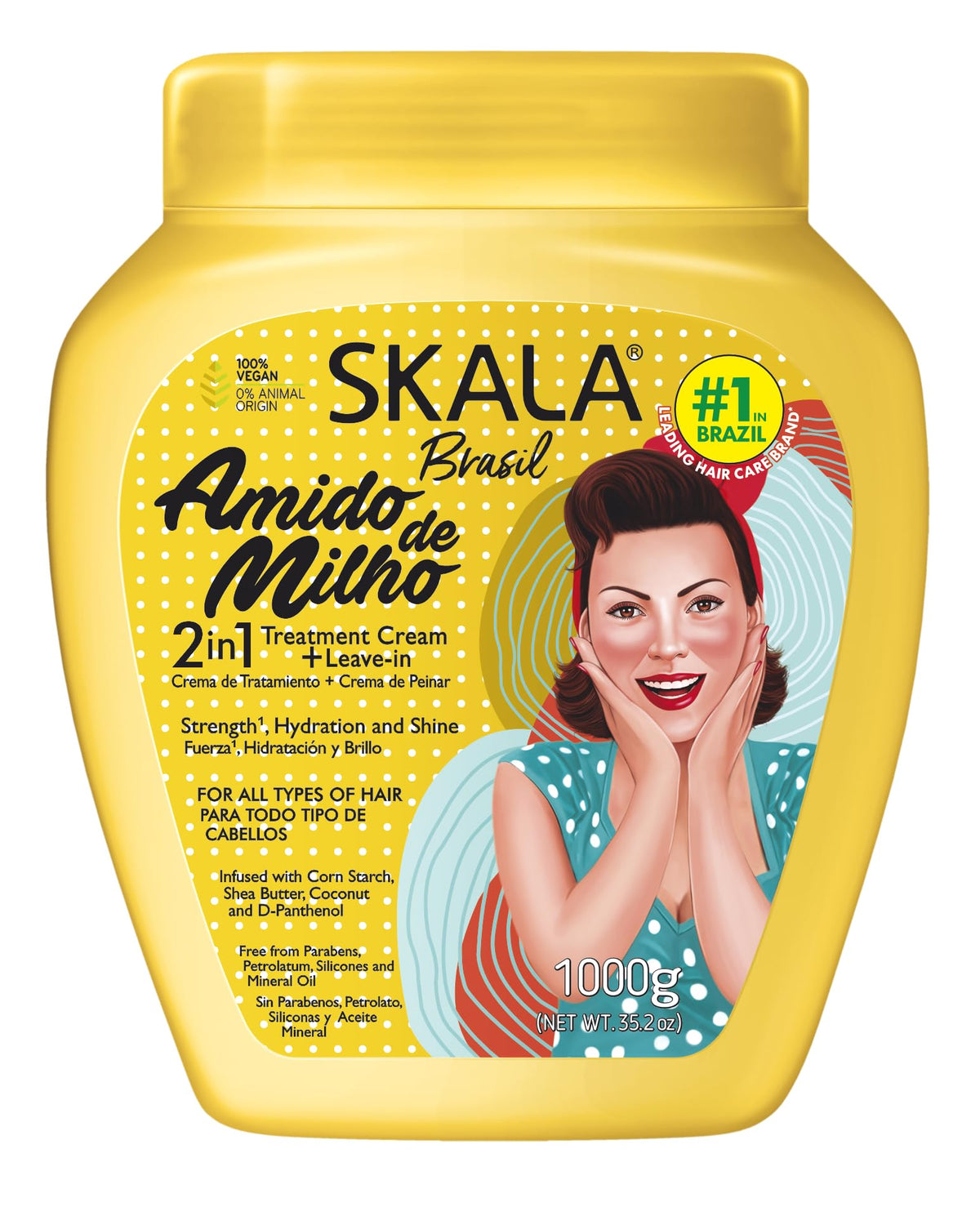 SKALA Expert crema-tratamiento 2 en 1 amido de maiz para cabello saludable y brillo