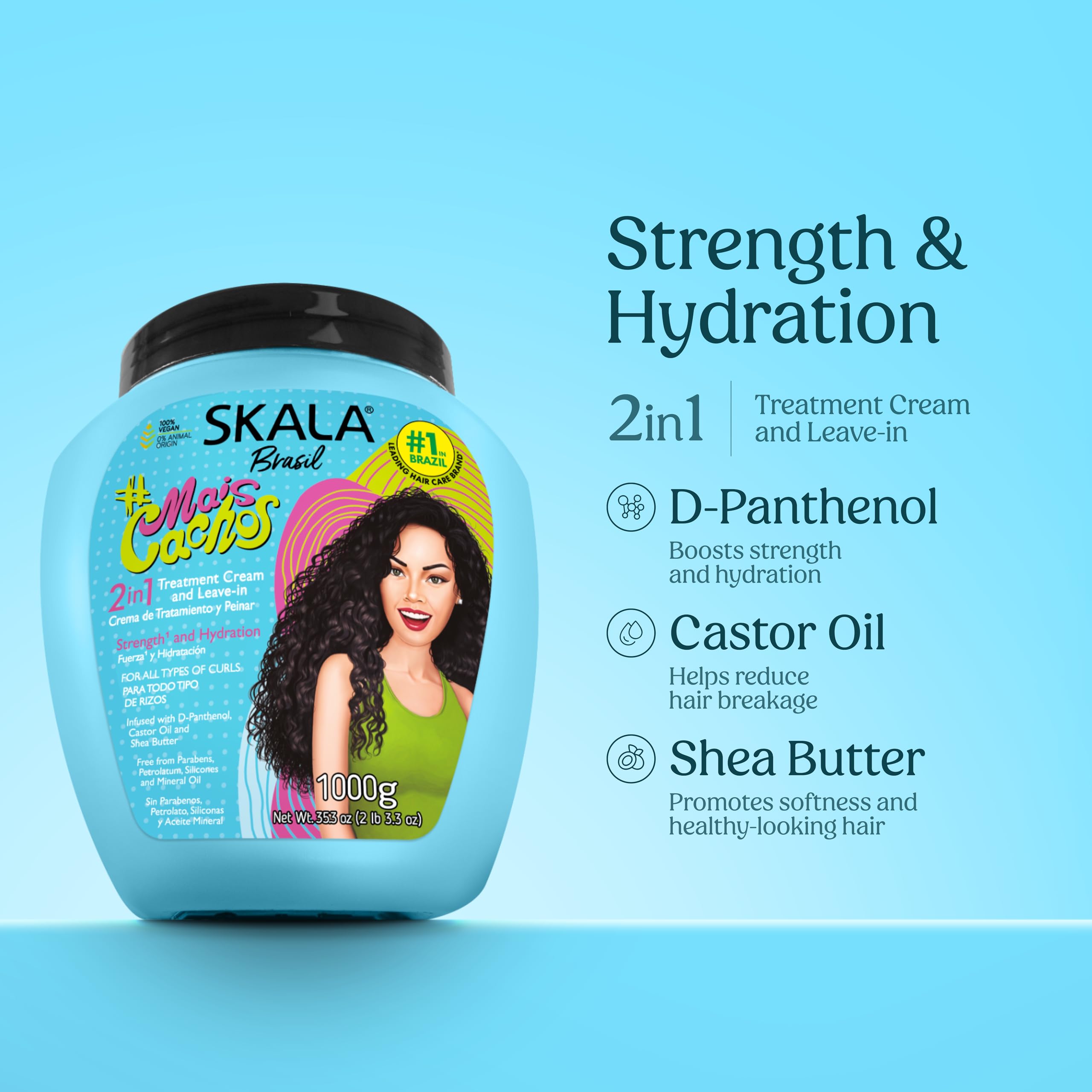 Silky textured cream shows nourishing formula for thirsty curls