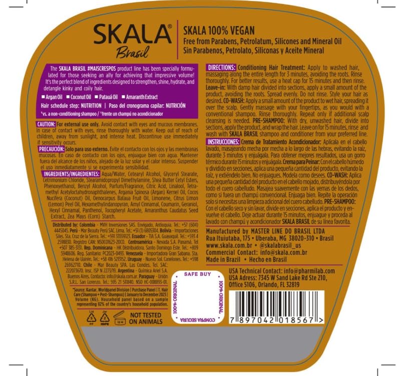 SKALA secreto de belleza brasileño para rizos naturales.