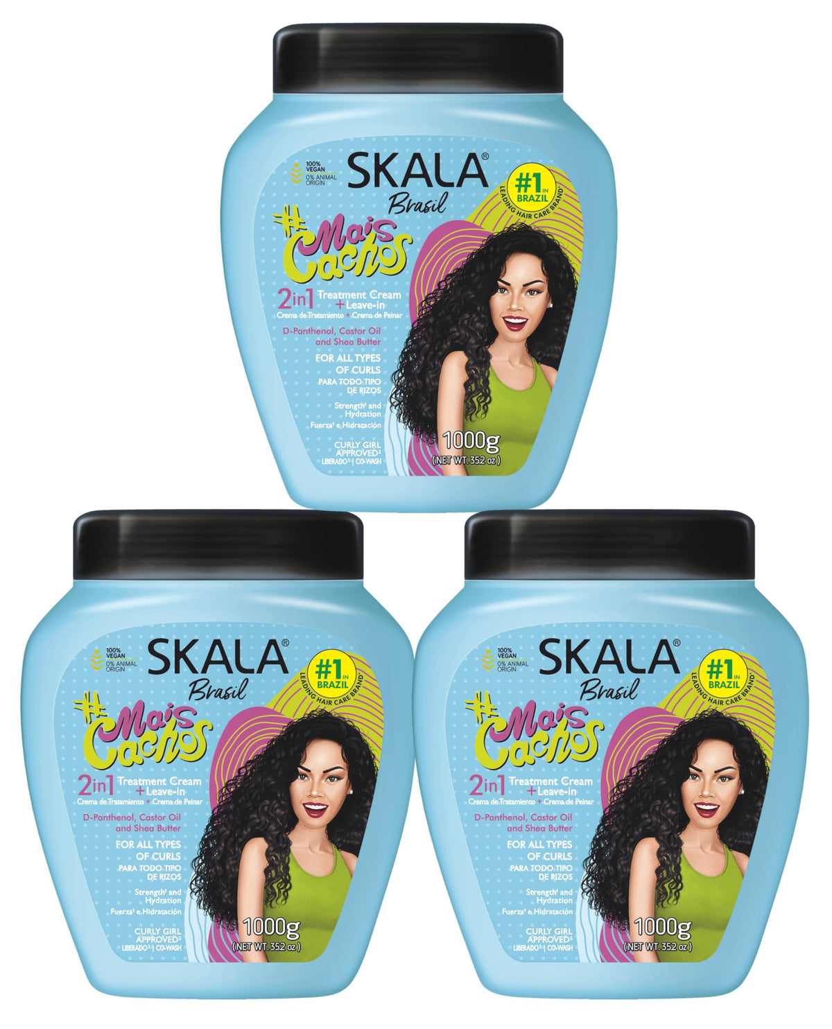 SKALA Mais Cachos Hydrates: botella para hidratación diaria de rizos.