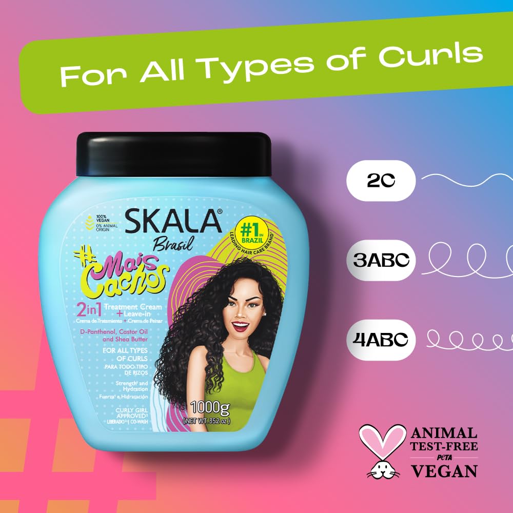 SKALA Mais Cachos Hydrates: brillo nutritivo en rizos definidos.