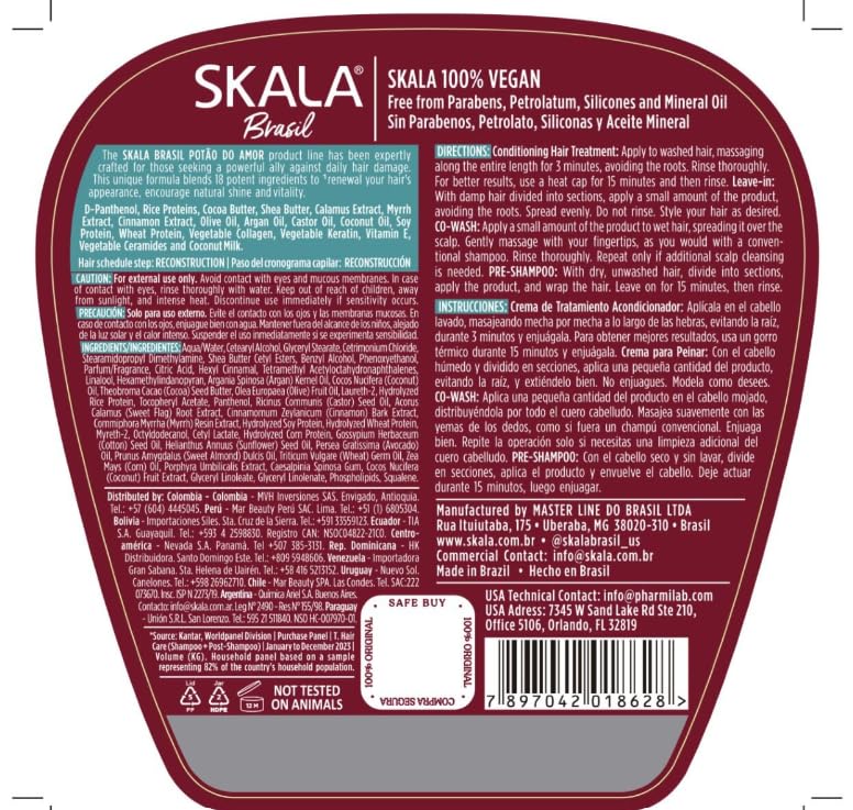 Skala Potao del Amor 2en1 aplicación diaria, suave para cabello con nutrición continua