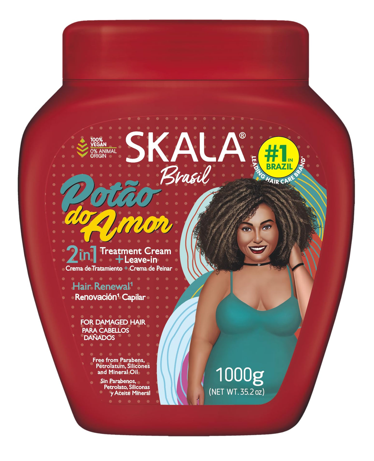 Skala Potao del Amor 2en1 crema para cabello en botella, revitaliza y aporta brillo