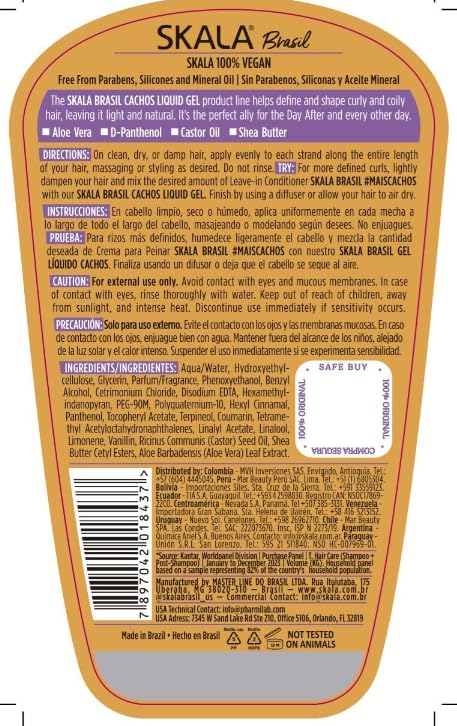 SKALA Línea Expert Gel Líquido Más Rizos: aplicación en cabello húmedo para definición y nutrición