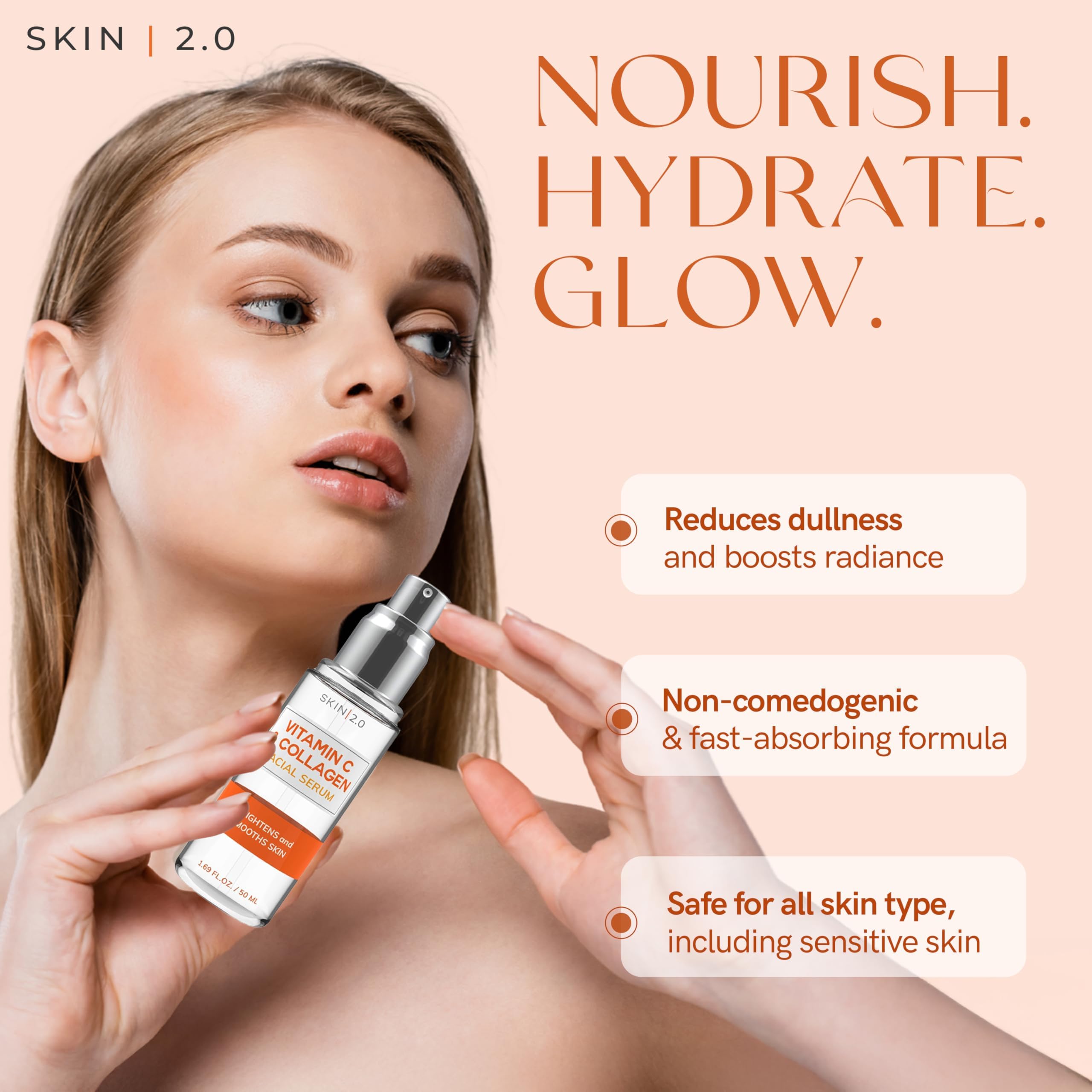 Skin 2.0 Cruelty-free packaging with logo and branding emphasis.