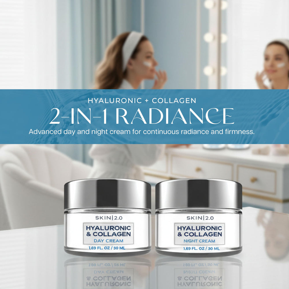 Skin 2.0 Day Cream texture on hand highlights fast absorption for everyday protection