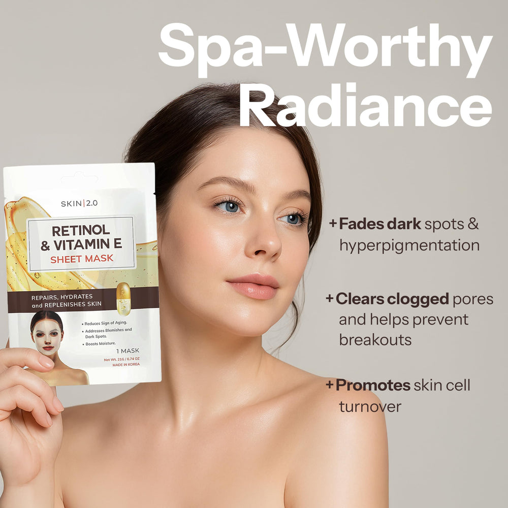 Skin 2.0 Mascara ingredientes naturales retinol vitamina E para piel saludable.
