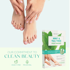 Skin 2.0 mascarilla-pie-arbol-te-menta-hidratacion-profunda: hidrata profundamente la piel de los pies