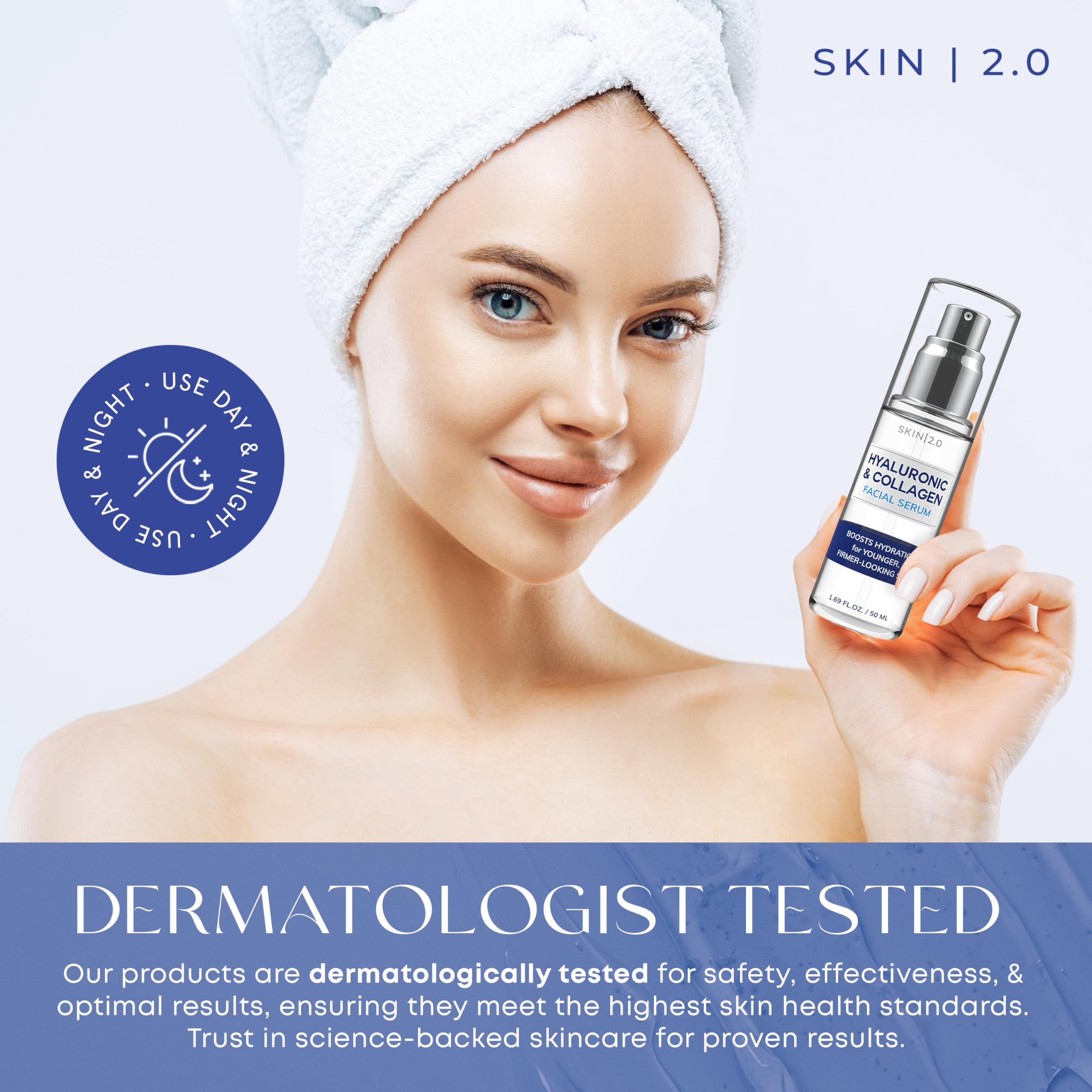 Skin 2.0 suero mejora elasticidad y firmeza visible de la piel.