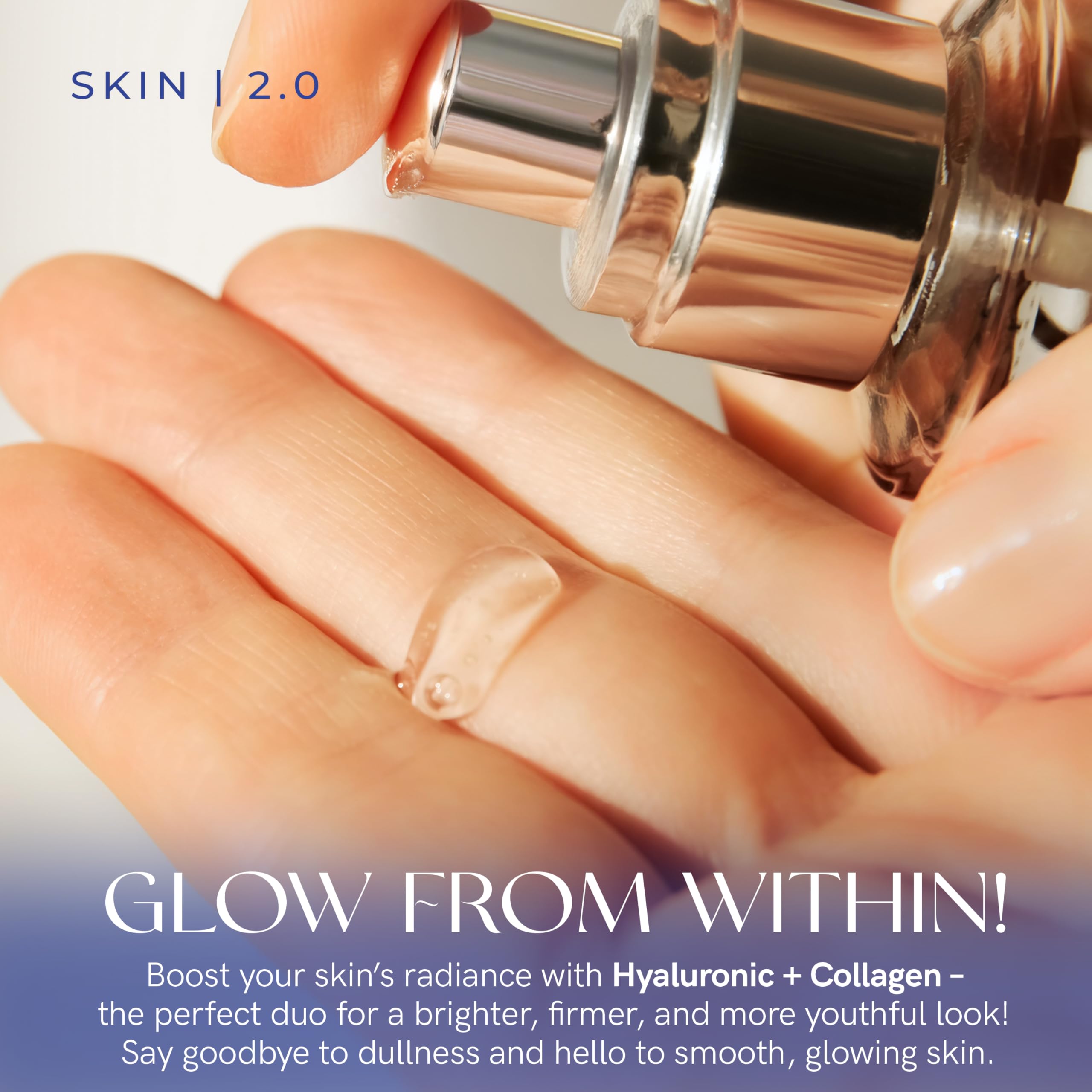Skin 2.0 suero dermatológicamente probado, cuidado de confianza.
