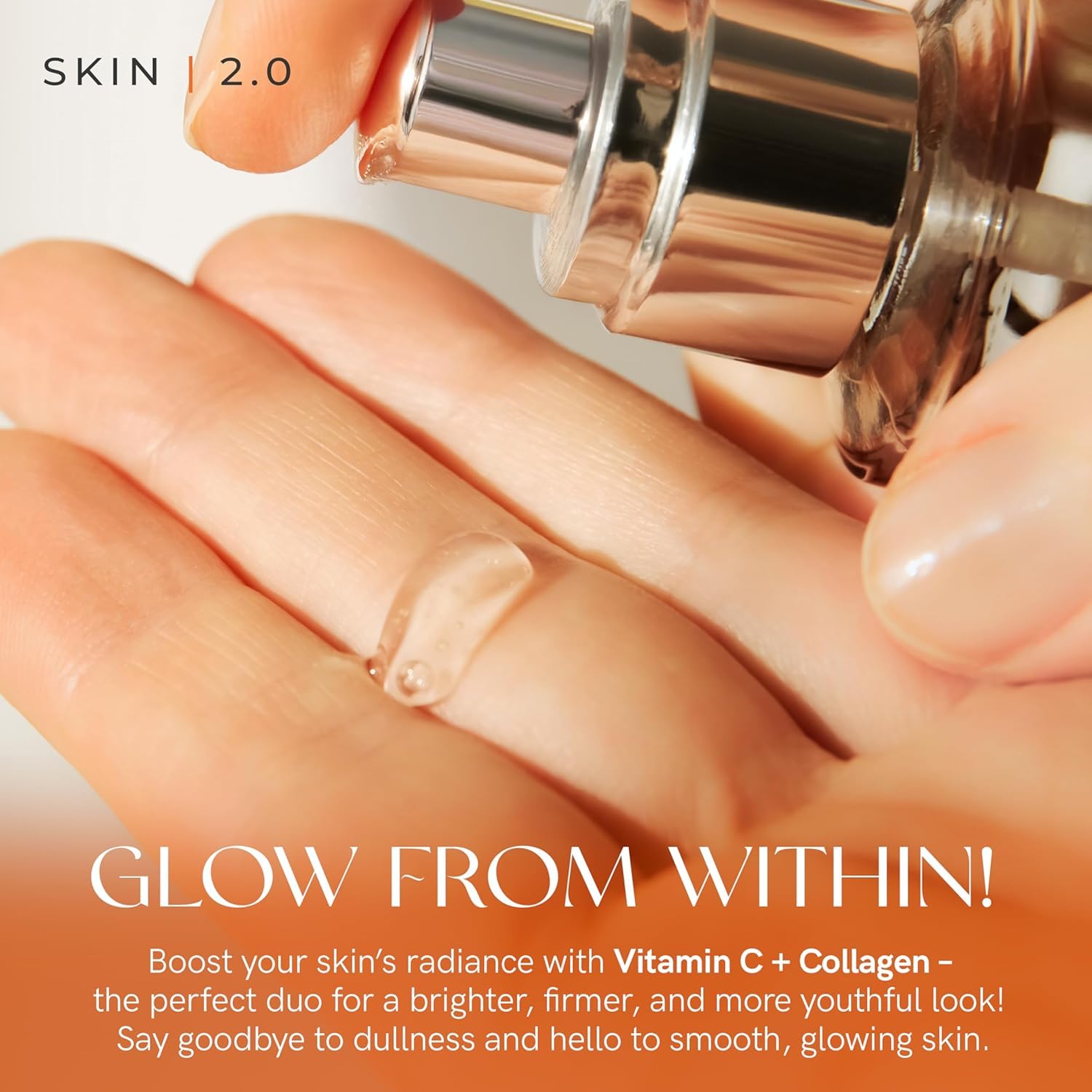 Skin 2.0 Vitamin C Serum Korean-made quality badge.