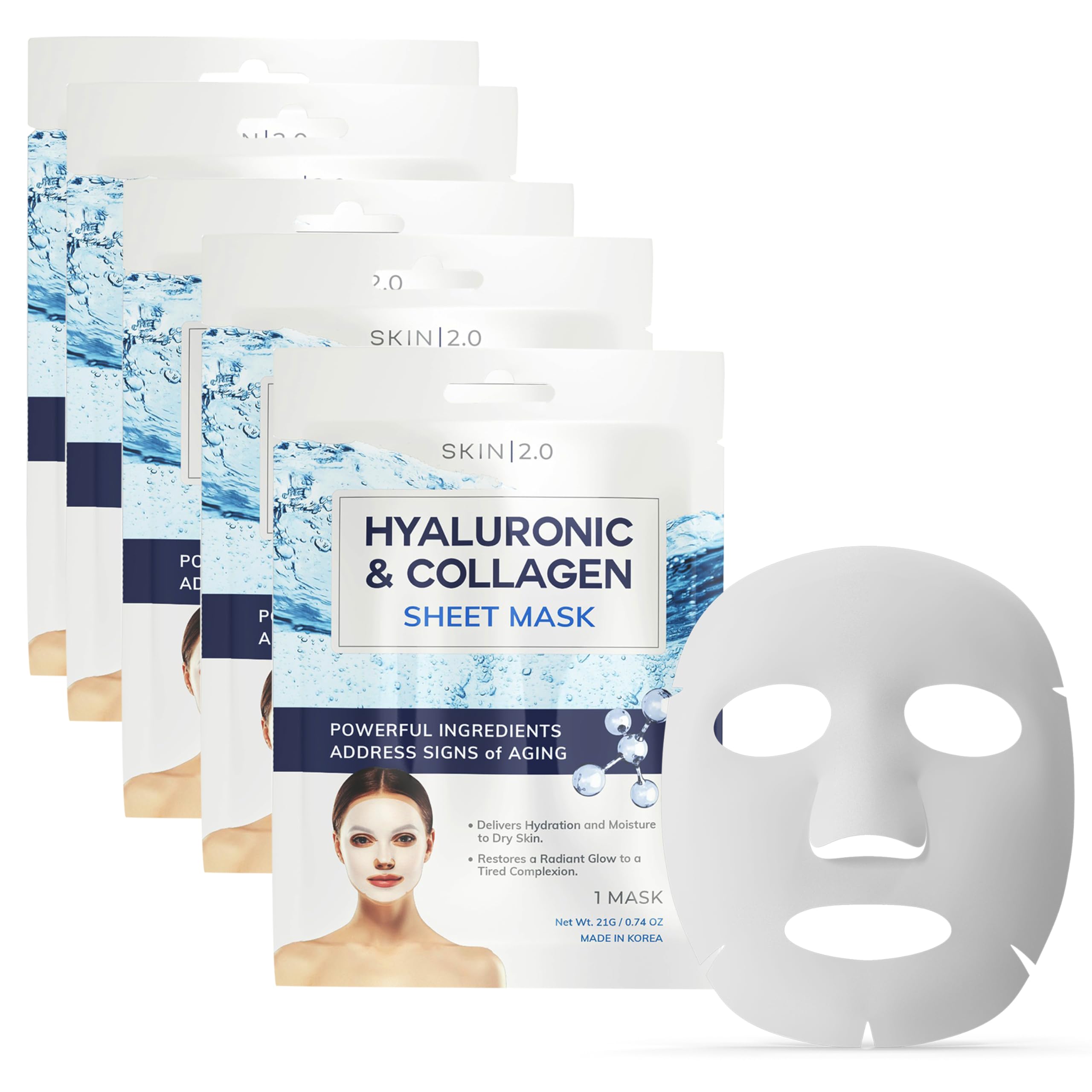 Skin 2.0 mascarilla de hoja con empaque minimalista para rutina diaria