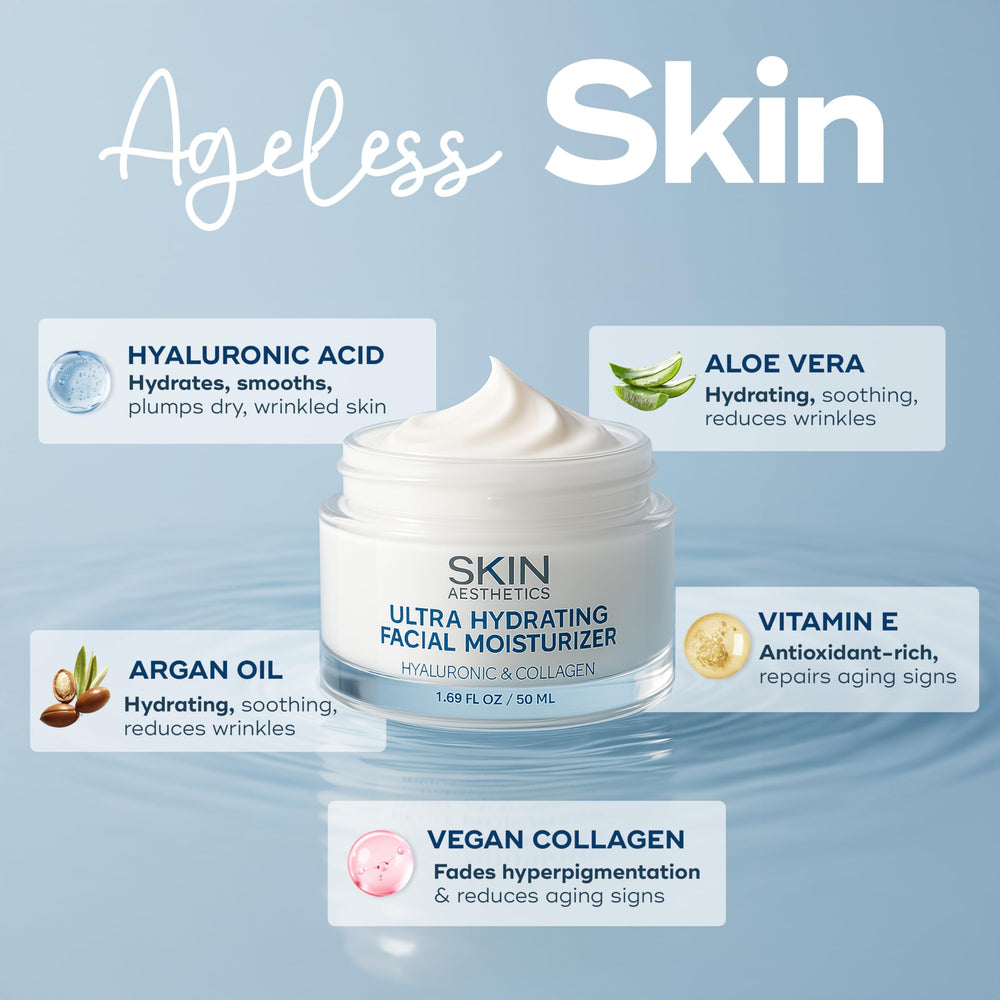 Skin Aesthetics aplicación diaria en rostro y cuello para hidratación
