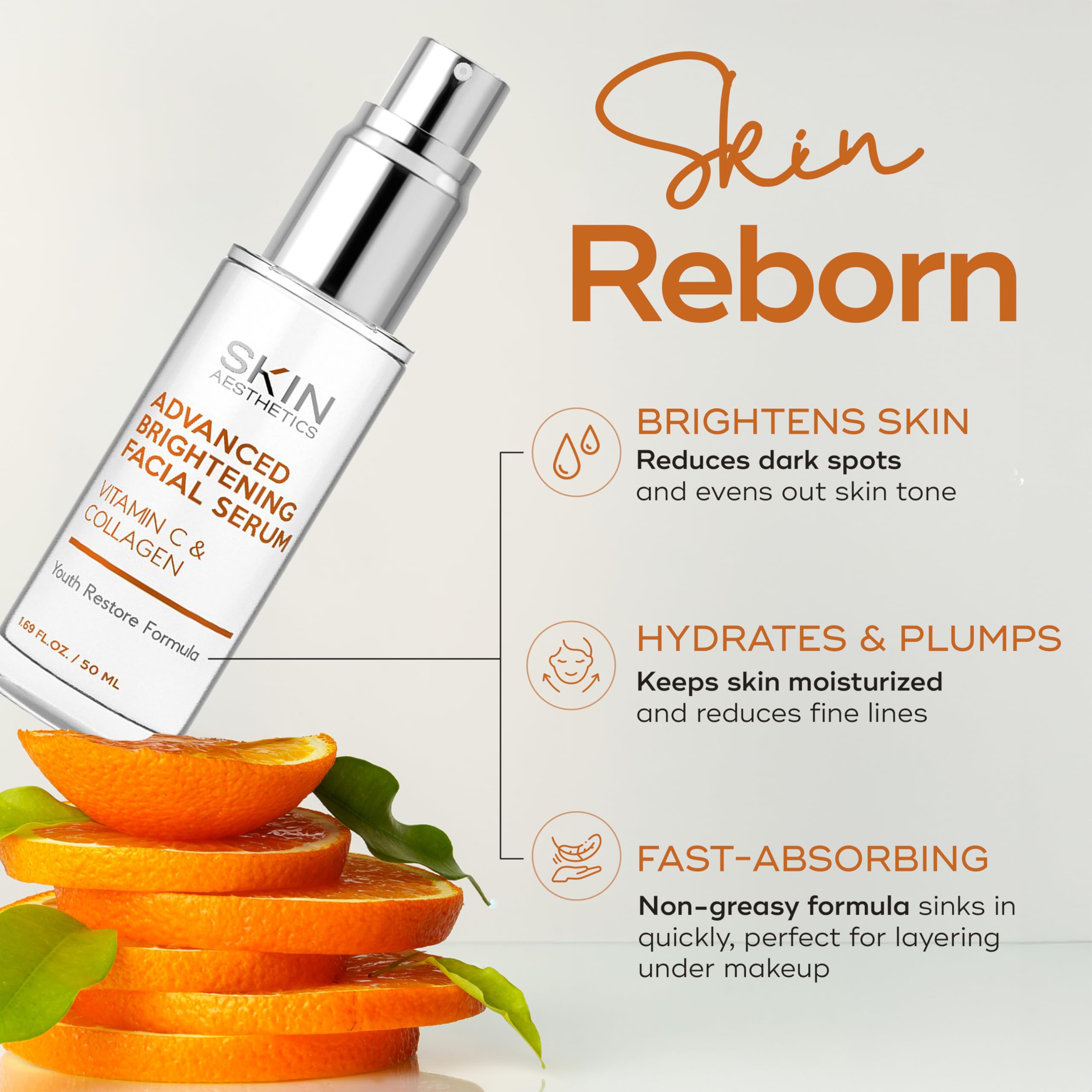 Skin Aesthetics suero hidratación profunda para piel radiante.