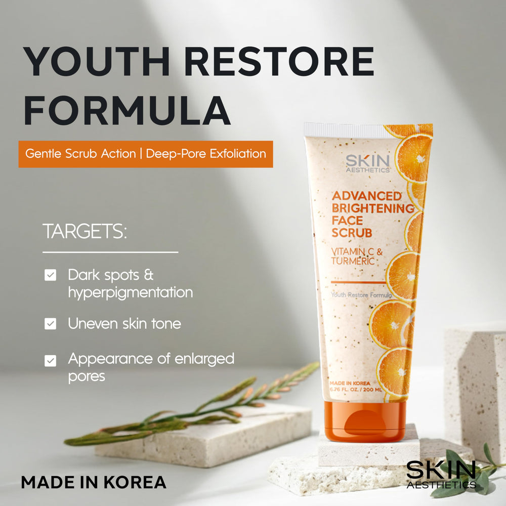 Skin Aesthetics Vitamina C y Curcuma exfoliante: brillo suave para piel radiante.