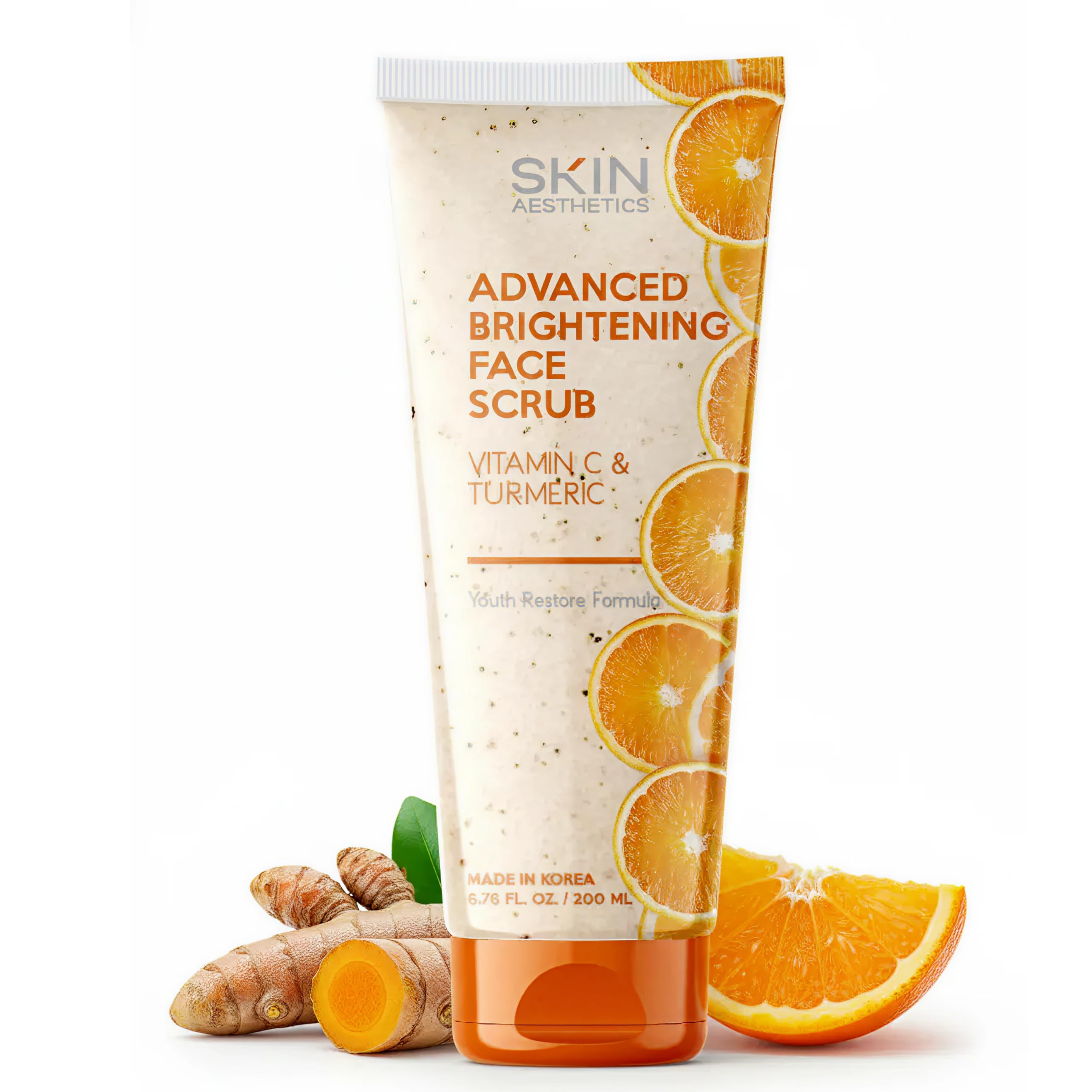 Skin Aesthetics Vitamina C y Curcuma exfoliante: textura cremosa para piel suave y luminosa.