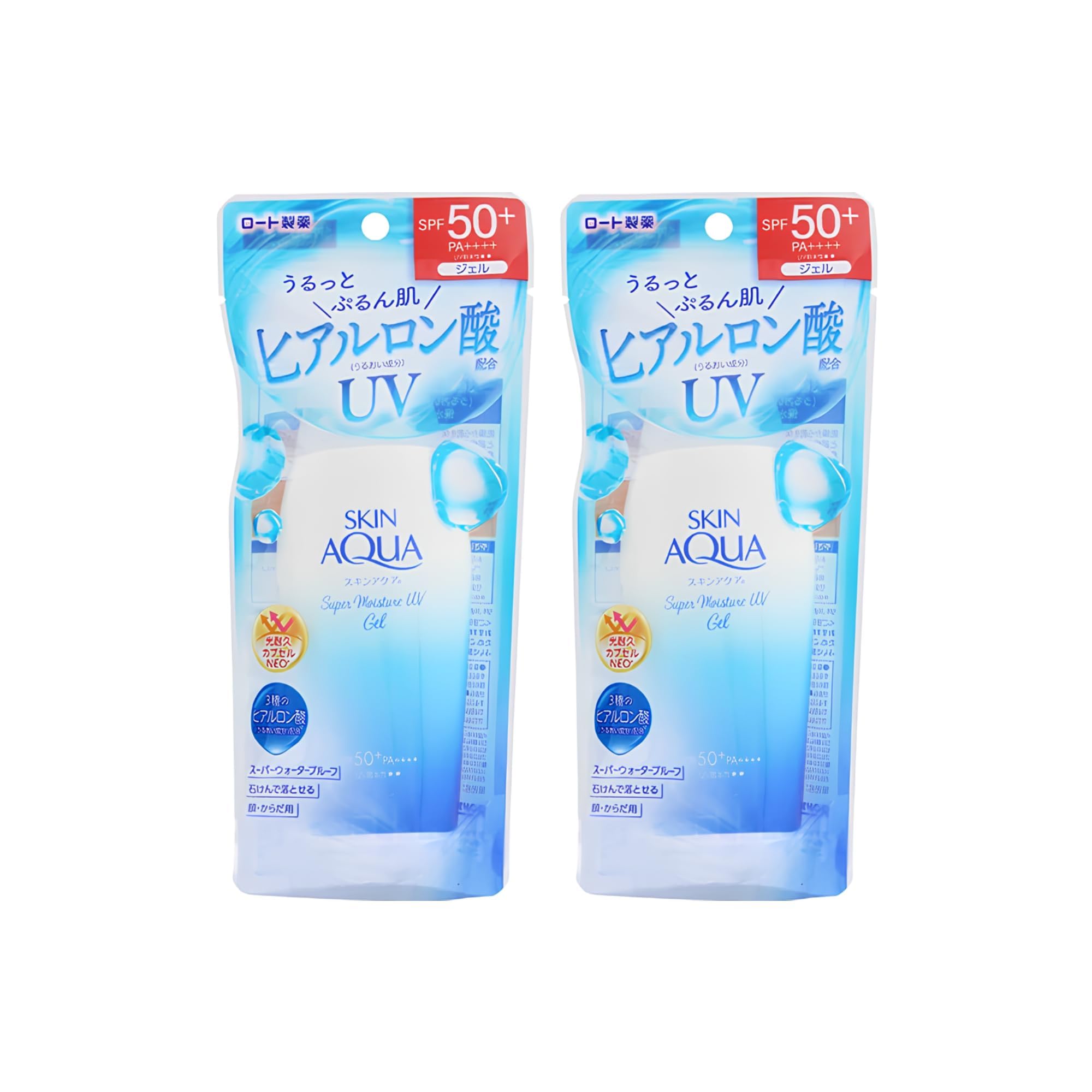 Skin Aqua UV Super Moisture Gel texture demonstrates easy spreading, no white cast.