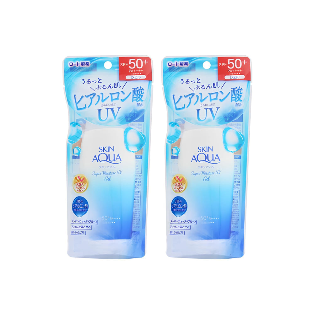 Skin Aqua UV Super Moisture Gel texture demonstrates easy spreading, no white cast.