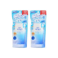 Skin Aqua UV Super Moisture Gel texture demonstrates easy spreading, no white cast.