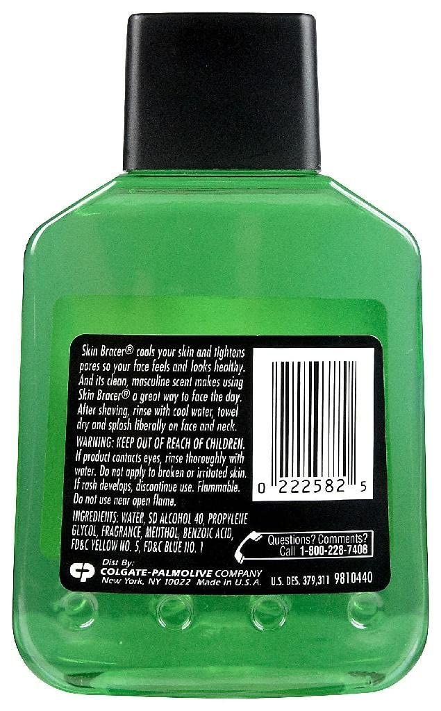 Skin Bracer by Mennen Afta splash image, quick absorption and light refresh after shaving.