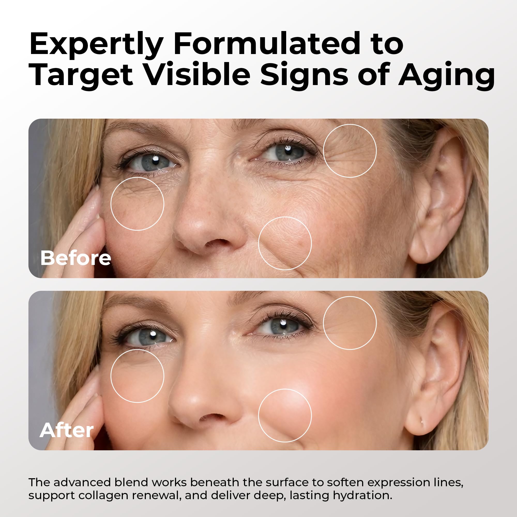 Precise serum drop application for targeted, efficient use and smoother skin