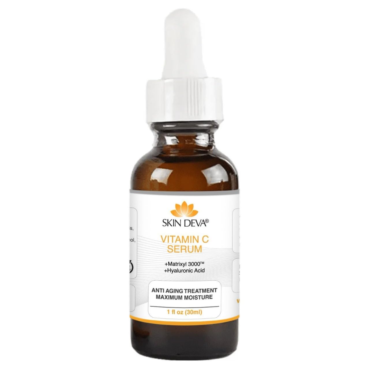 Serum SKIN DEVA en primer plano, brillo y claridad de la piel